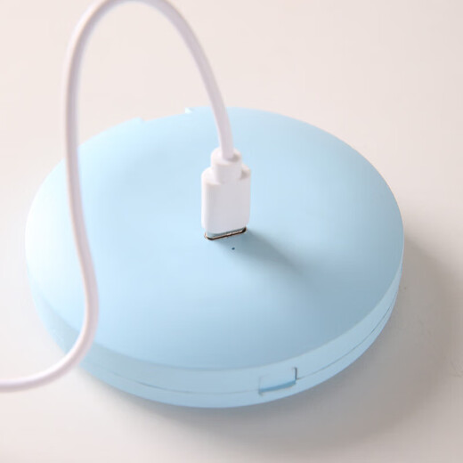 LED Cartoon Cosmetic Mirror Double-sided with Lights Three-tone Dimming Desktop Folding Mirror with Lights to Fill in Light Student Dressing Portable Princess Mirror Pink 8.9*8.9*2.1