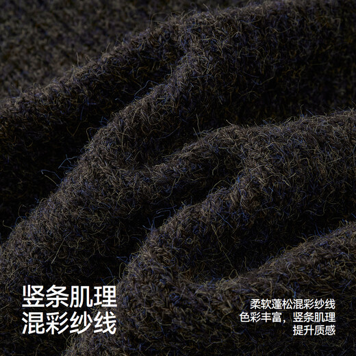 Semir sweater men's winter vacation two-piece knitted sweater base layer 2025 floral yarn sweater round neck sweater 10A725107102