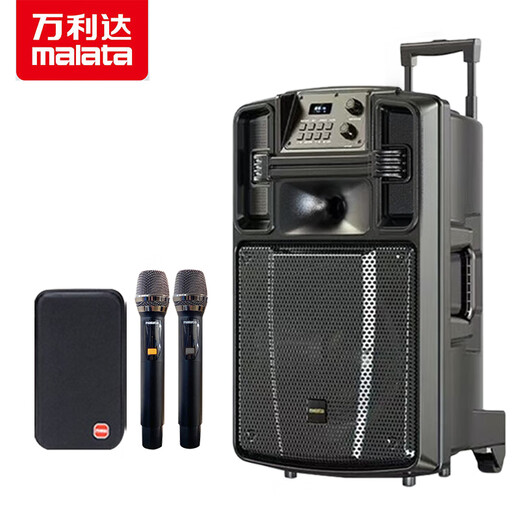 Malata M+9053 Master newly upgraded outdoor karaoke audio high-power mobile square dance trolley speaker professional stage performance built-in sound card singing and dancing amplifier all-in-one machine M+9052E upgraded version (700W) dual charging microphone free U disk gift package