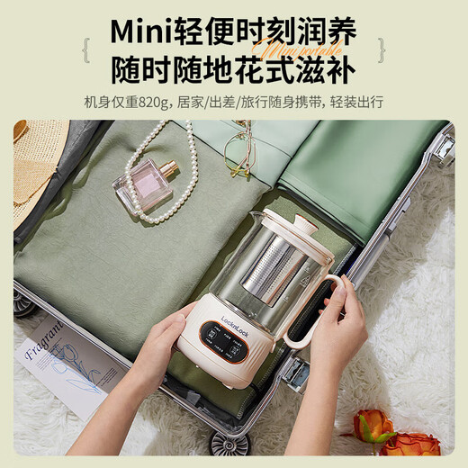 LOCK&LOCK health pot small one-person office electric kettle teapot 0.75L tea boiler flower teapot household kettle EJK3515WHT stew pot