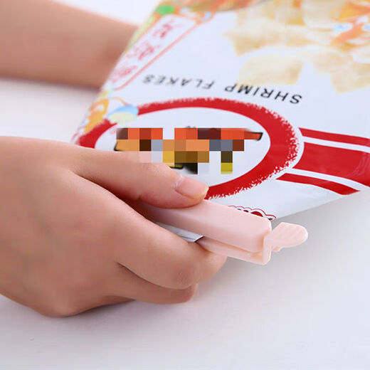 JINZE clip kitchen sealing clip food grade strong sealing clip bag clip tea bag moisture-proof clip plastic sealing clip sealer 5 short styles random colors sealed and moisture-proof