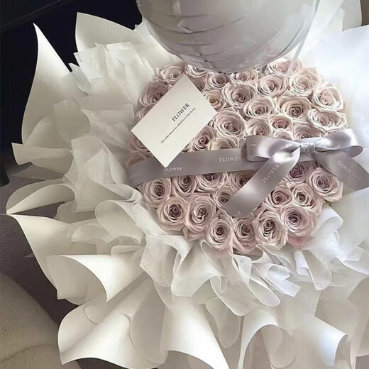 Everlasting flower rose bouquet doll hug bucket for girlfriend and best friend simulated soap flower birthday gift Yunshu Acacia 21 hug bucket + balloons