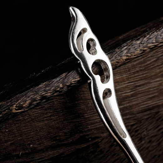 Handmade S999 Moon-Wang Sansheng Sanshi Ancient Style Hairpin Solid Coiled Silver Hairpin Mid-Autumn Festival Birthday Gift About 56g