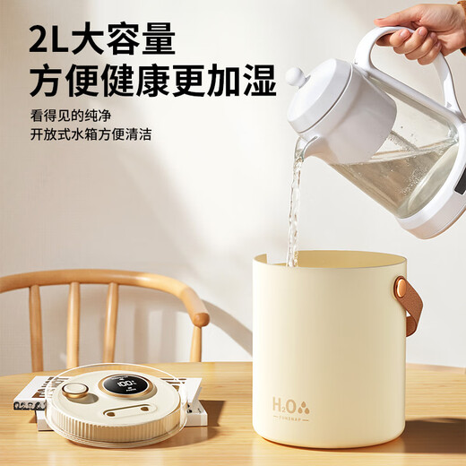 Carleo USB Humidifier Bedroom Light Sound Baby Office Desktop Extra Large Capacity Intelligent Humidification Dual Nozzles Large Mist Volume Humidification Purifies Air Nano Atomization Plug-in Model