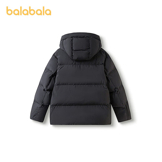 Balabala Children's Clothing Children's Down Jacket Boys 2025 New Winter Warm Jacket Black Tone 00399-Gray Duck Down 110 (Feather Filling 79g)