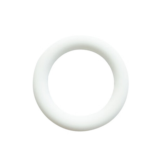 Silicone teether food grade hole ring chewing gum for babies to prevent falling off during oral period, turquoise green