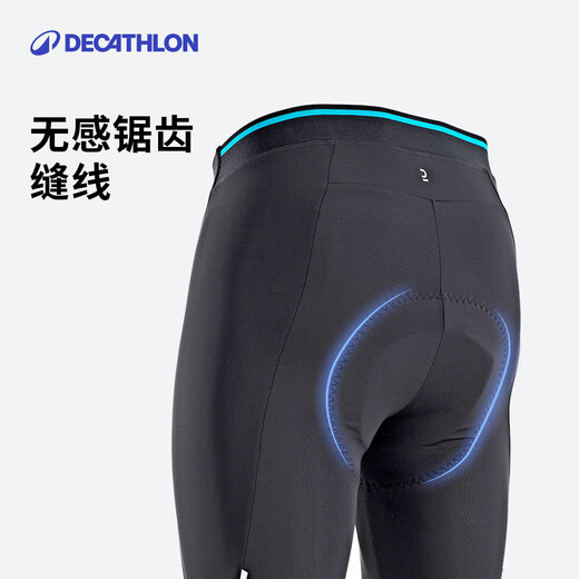 DECATHLON Road Mountain Bike Cycling Pants Men's Breathable Tights Autumn and Winter Cycling Jersey Water-Repellent RC100 Spring and Autumn Cycling Trousers - Men's L