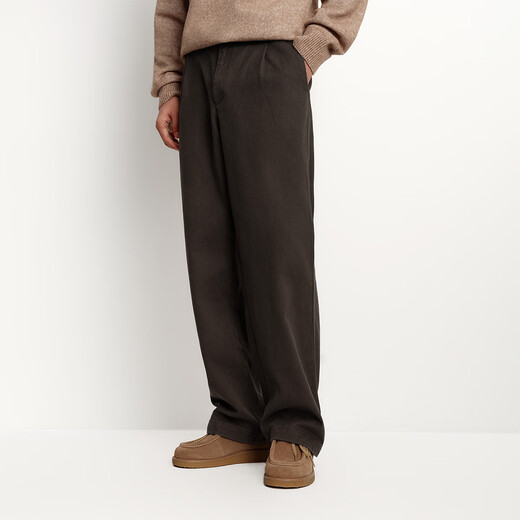 Semir Wang Anyu same style丨Men's casual pants 25 winter brushed loose wide-leg men's pants commuter pants 109725127106