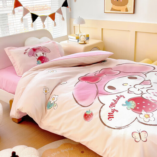 Class A kindergarten entry quilt three-piece set with core children's nap quilt six-piece baby winter quilt 100% cotton bedding Lexiu-Flower Melody 100% cotton 60*135 individual mattress cover