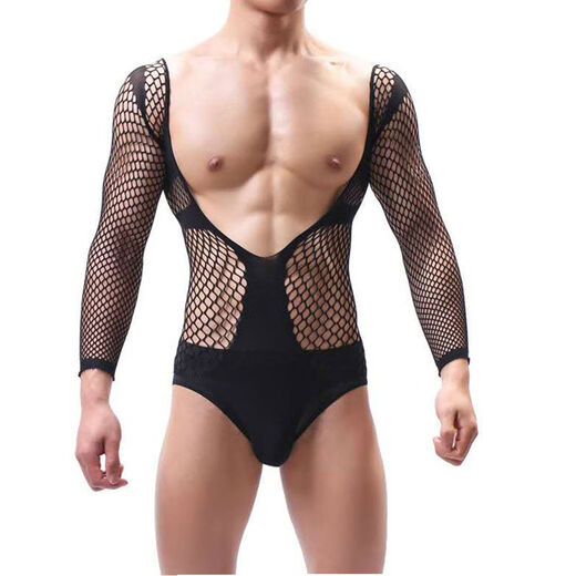 Men's stockings, men's sexy stockings, fishnet stockings, sexy men's thong, passionate flirting, open crotch g201, one size fits all, fits S-XXXL