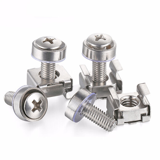 Fengxi cabinet screw snap nut Crown screw network totem server cabinet screw nut M5M6 M6*20 screw + card nut 100 sets