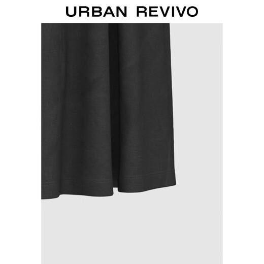 UR2025 new winter women's clothing simple casual solid color super loose high waist A-line skirt UWB550004 black M (M-L)