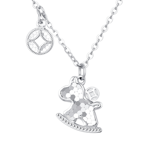 Jin Zhifu will make money soon, platinum necklace pendant for women PT950 platinum clavicle chain for wife and girlfriend as a Valentine's Day gift, about 4.85 grams (refund for more)