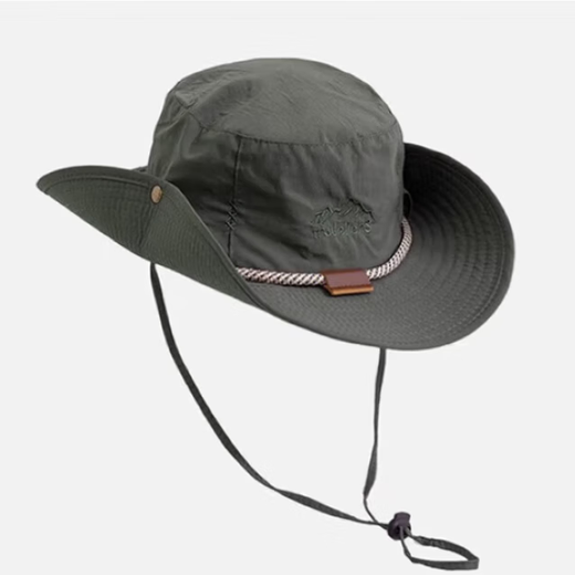 Children's sun protection hiking hat sunshade boys and girls large brim outdoor anti-UV denim fisherman sun hat black