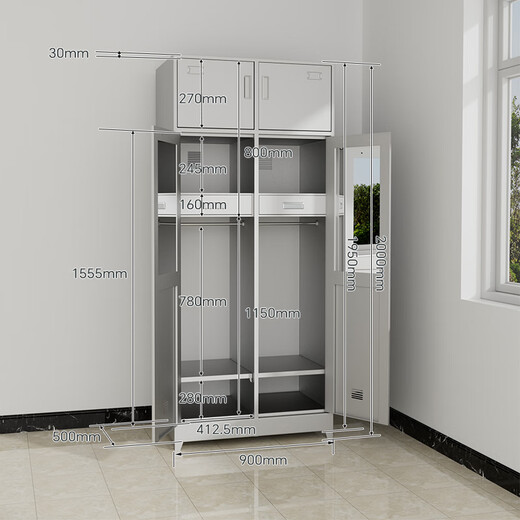 Xingdu housekeeping cabinet soldier standard camp equipment squad dormitory locker iron item cabinet double door soldier cabinet