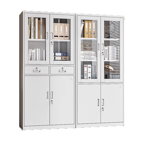 Steel office file cabinet, financial voucher cabinet, lockable iron file cabinet, drawer low cabinet, information cabinet, storage cabinet, large equipment, shipped in one package 1.4mm