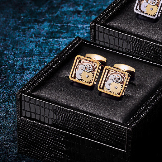 KFLK high-end cufflinks men's gear cufflinks shirt light luxury hollow French cufflinks Cfflinks custom lettering gold