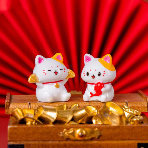 Lucky Cat Ornament Cute Kitty Can Hang Keychain School Bag Ornament Desktop Decoration Girl Birthday Gift Lucky Cat 1 Random