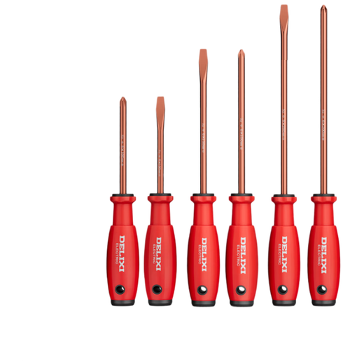 DELIXI ELECTRIC S2 screwdriver set Cross-shaped strong magnetic screwdriver cone S2 screwdriver 6 series six-piece set