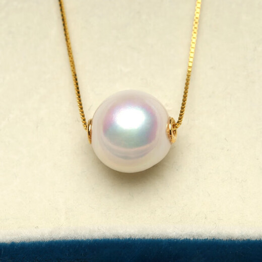 Yuebu Passepartout Perfect Round Aurora Natural Freshwater Pearl Transfer Bead Necklace White Rose S925 Silver Accessories PBF Design Color PBF210