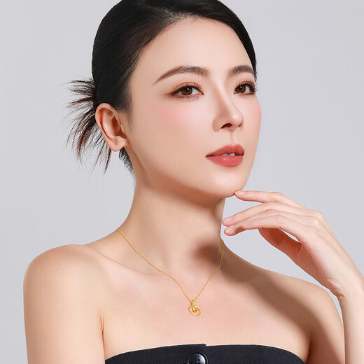 Mengjinyuan 18k gold pendant, lily of the valley pendant necklace, birthday gift for women, for wife