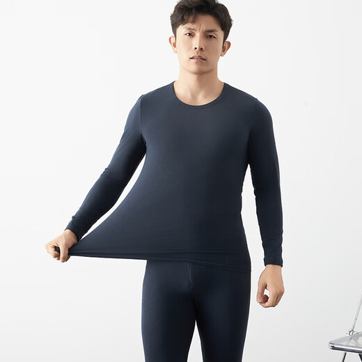 Jingshu Cotton Jingdong's own brand warm light warm underwear high elasticity and quick warmth men's pure cotton thermal suit 3XL