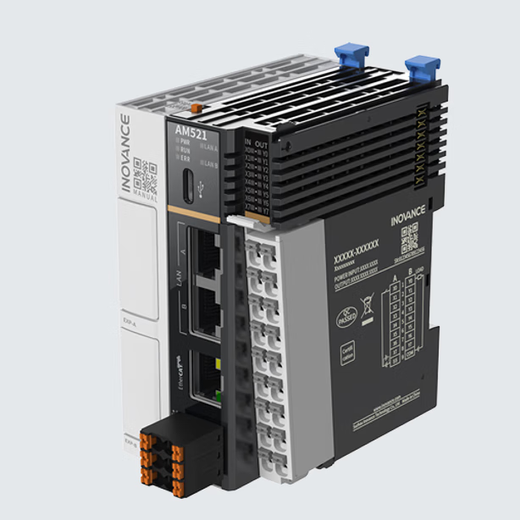 Inovance AM500 series AM521-0808TN programmable controller (single IP, built-in switch), supports 8 EtherCAT buses, 8 axes + 4 pulse axes