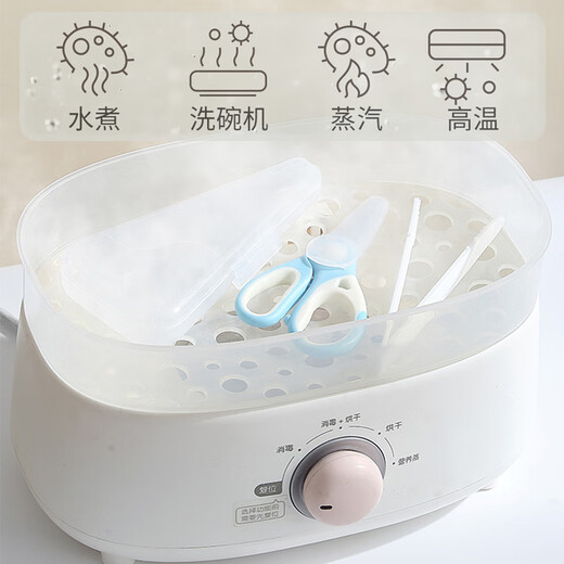 Ciseaux alimentaires spéciaux pour bébé enfant Les ciseaux alimentaires en acier inoxydable 316L peuvent couper la viande, ciseaux pratiques amovibles et lavables Bleu - Acier inoxydable 316L - boîte de rangement gratuite + cache-poussière