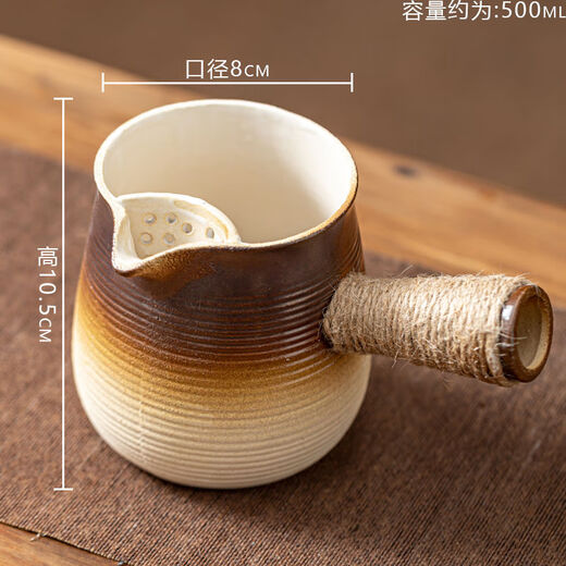 Hig Shark makes tea around the stove, household indoor roasted tea canister tea, internet celebrity tea making set, single teapot, pottery stove, charcoal stove, complete set, DY canister teapot-02, can be burned over an open flame or dry, 501mL (inclusive) - 600mL (inclusive)