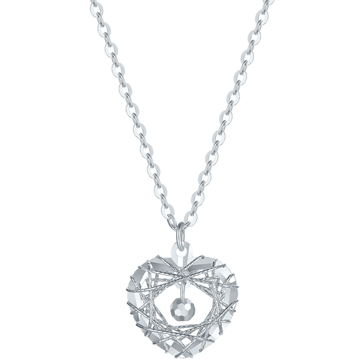 Saturday Fu PT950 platinum necklace for women platinum love pendant birthday gift B0622169 about 4.93g 40+5cm
