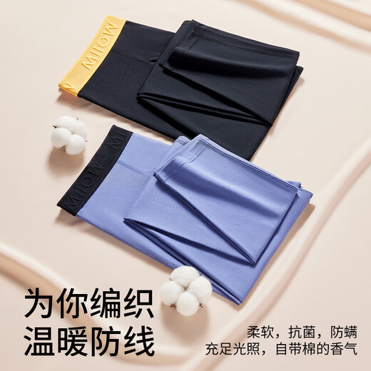 Catman Pure Cotton Men's Autumn Pants Men's 25 New Thin Leggings Tights Autumn and Winter Warm Cotton Wool Pants Gray