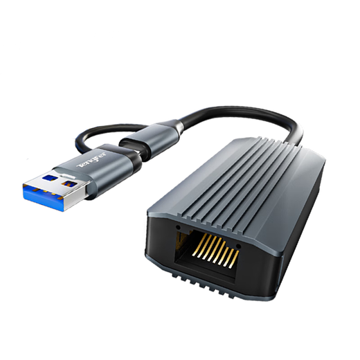 Tengfei Type-C/USB二合一 2.5G千兆网卡USB-C转RJ45有线网口转换器笔记本电脑扩展网线手机转接头