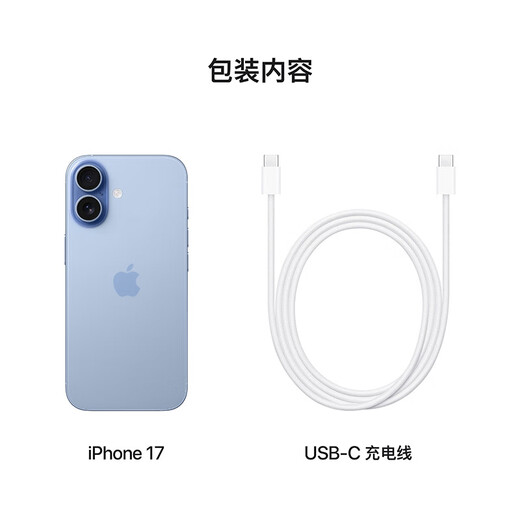 Apple/Apple iPhone 17 256GB Blue Mist Supports China Unicom and China Telecom 5G Dual SIM Dual Standby Mobile Phone Voucher