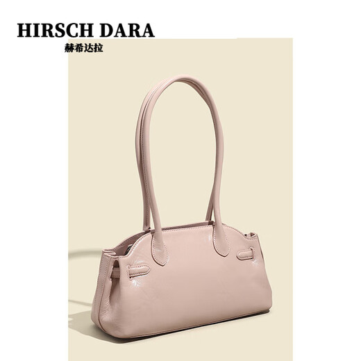 HIRSCH DARA bolso ligero de lujo con un solo hombro para las axilas, maletín portátil de nueva moda para mujer, bolso simple de piel de vaca de gran capacidad, color rosa