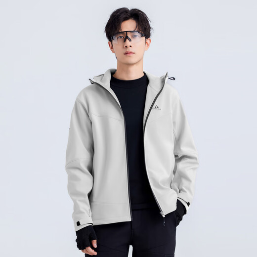 Pathfinder Seal Soft Shell Jacket Men's Windproof and Waterproof Outdoor Travel Mountaineering Jacket Men's Autumn and Winter Velvet Jacket Casual Jacket