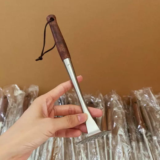 Yusenyi walnut mashed stainless steel press masher artifact potato masher 316 tools egg non-staple food masher masher 316 steel potato press two packs 316ml 316 steel potato press two packs
