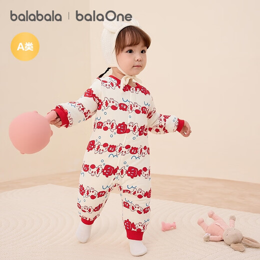 Balabala children's clothing jumpsuit newborn 2025 new winter crawler clothes thickened male and female infant clothes 208425133202