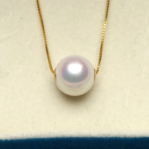 Yuebu Passepartout Perfect Round Aurora Natural Freshwater Pearl Transfer Bead Necklace White Rose S925 Silver Accessories PBF Design Color PBF210