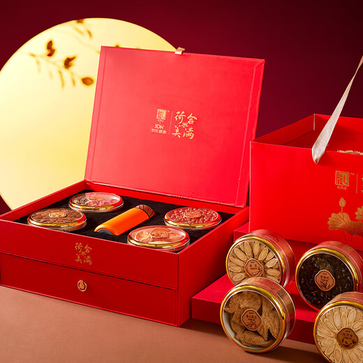 Li Zhifang Hehe Manchuan Ginseng Antler Nine Pieces 337g is a high-end gift box gift for parents, elders and leaders.