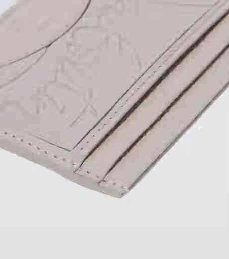Luboting light luxury men's KIOS embossed leather card holder gray one size