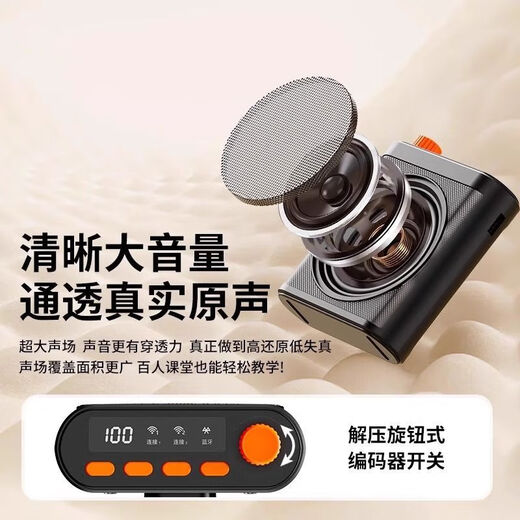 Xiaomi Buyi Little Bee Lavalier Wireless Audio Amplifier Teacher Tour Guide Shopping Guide Executor Teacher Teaching Special Class Outdoor Portable High Power Microphone Player Speaker Elegant Black Wireless Version Dual Microphone Magnetic Fast Charging Limited Time Special Offer