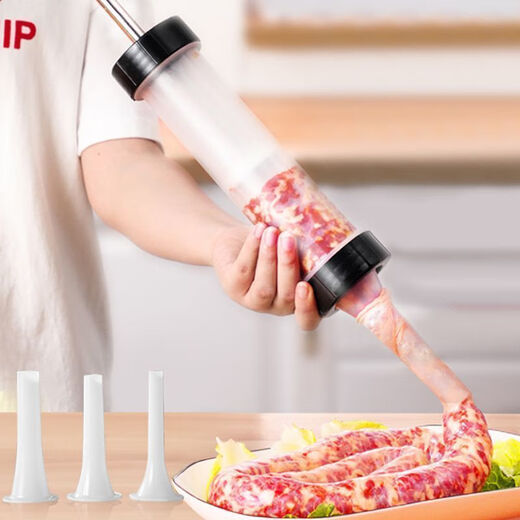 Qinkai Sausage Machine Household Casing Stuffing Sausage Can Sausage Enema Artifact Sausage Machine Sausage Making Machine Sausage Making Tools Sausage Enema Upgraded Hand Push Sausage Enema