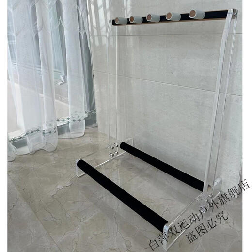 芮帕（RUIPA）实木羽毛球拍架网球拍收纳架学校移动陈列网红小红书球拍展 0.36m 实木(2组)圆木