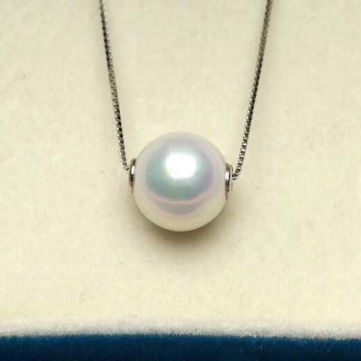 Yuebu Passepartout Perfect Round Aurora Natural Freshwater Pearl Transfer Bead Necklace White Rose S925 Silver Accessories PBF Design Color PBF210