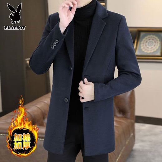 Playboy can wear up to 280Jin Jin is equal to 0.5kg. Middle-aged men fat men's large size casual mid-length woolen coat men's woolen windbreaker. Black upgraded version of mid-length woolen coat thickened L. It is recommended to wear 122Jin Jin is equal to 0.5kg.