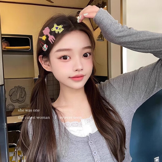 Welfare grab 5-piece set, cute girl kitty hair clip, bangs clip, broken hair clip, hair clip, BB clip hair accessories, welfare grab mixed pack, 15-piece set, three years of use