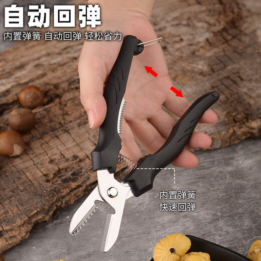 Fat Donglai's same chestnut opener, chestnut peeling artifact, raw chestnut shelling and peeling tool, chestnut scissors, millet scissors, black chestnut scissors 1 set