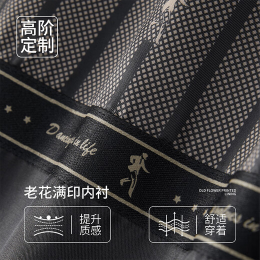 Dances with Wolves Level 4 Waterproof Jacket Men's Exquisite Lined Stand Collar Autumn New Light Business Commuting Jacket Navy L (175)