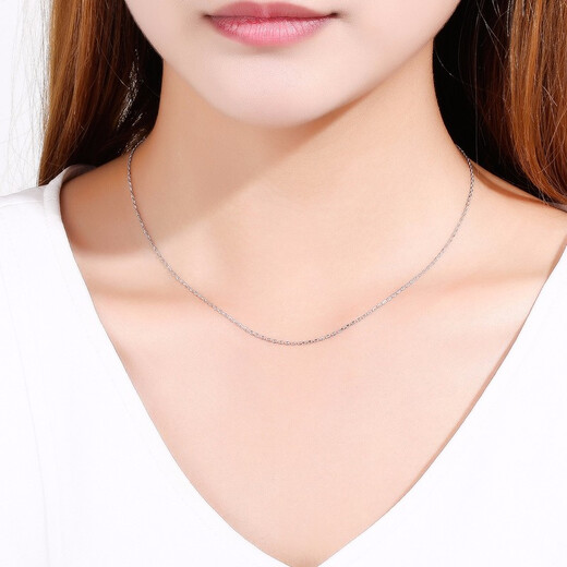 Saturday Fortune (ZLF) PT950 platinum necklace women's fashion Japanese chain clavicle chain platinum necklace for girlfriend 42cm -3.28g