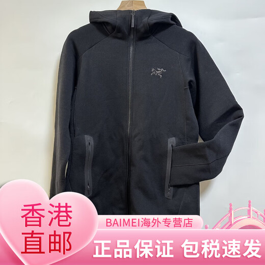 ARC TERYX KYANITE HOODY Embroidered Logo Warm and Breathable Fleece Hooded Jacket for Women Black Please consult customer service for inventory details before placing an order XS